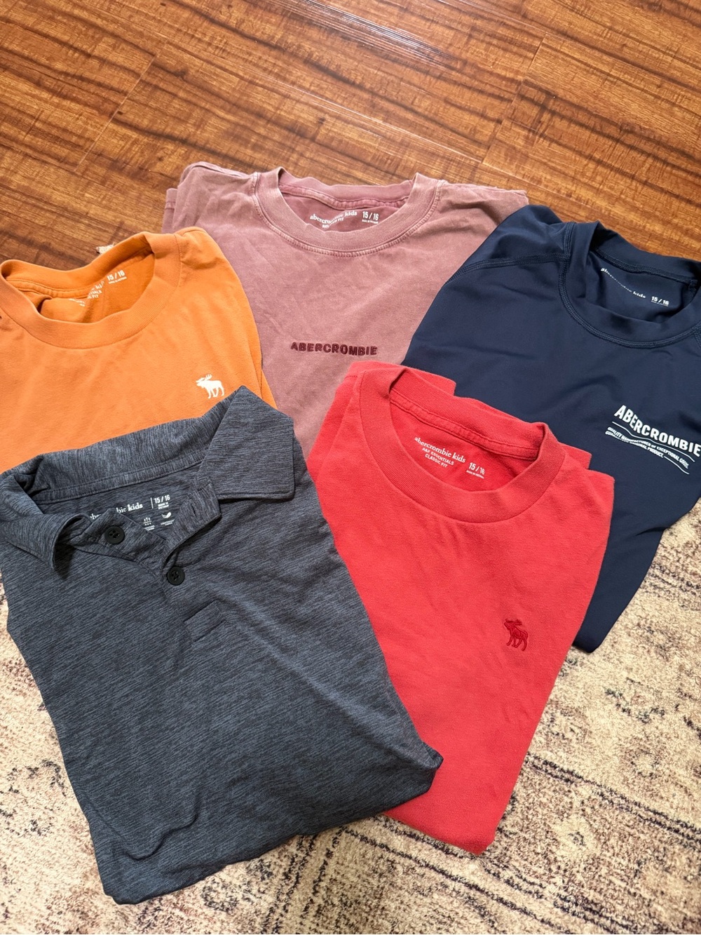 Abercrombie Kids 15/16 Mixed Crewneck & Polo Bundle